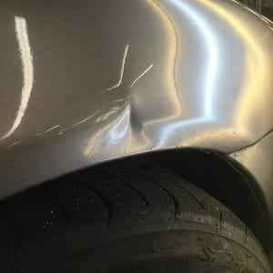 Silver Car Paintless Dent Repair