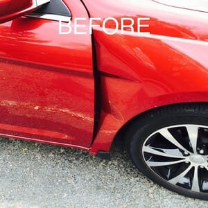 Red Car Paintless Dent Repair